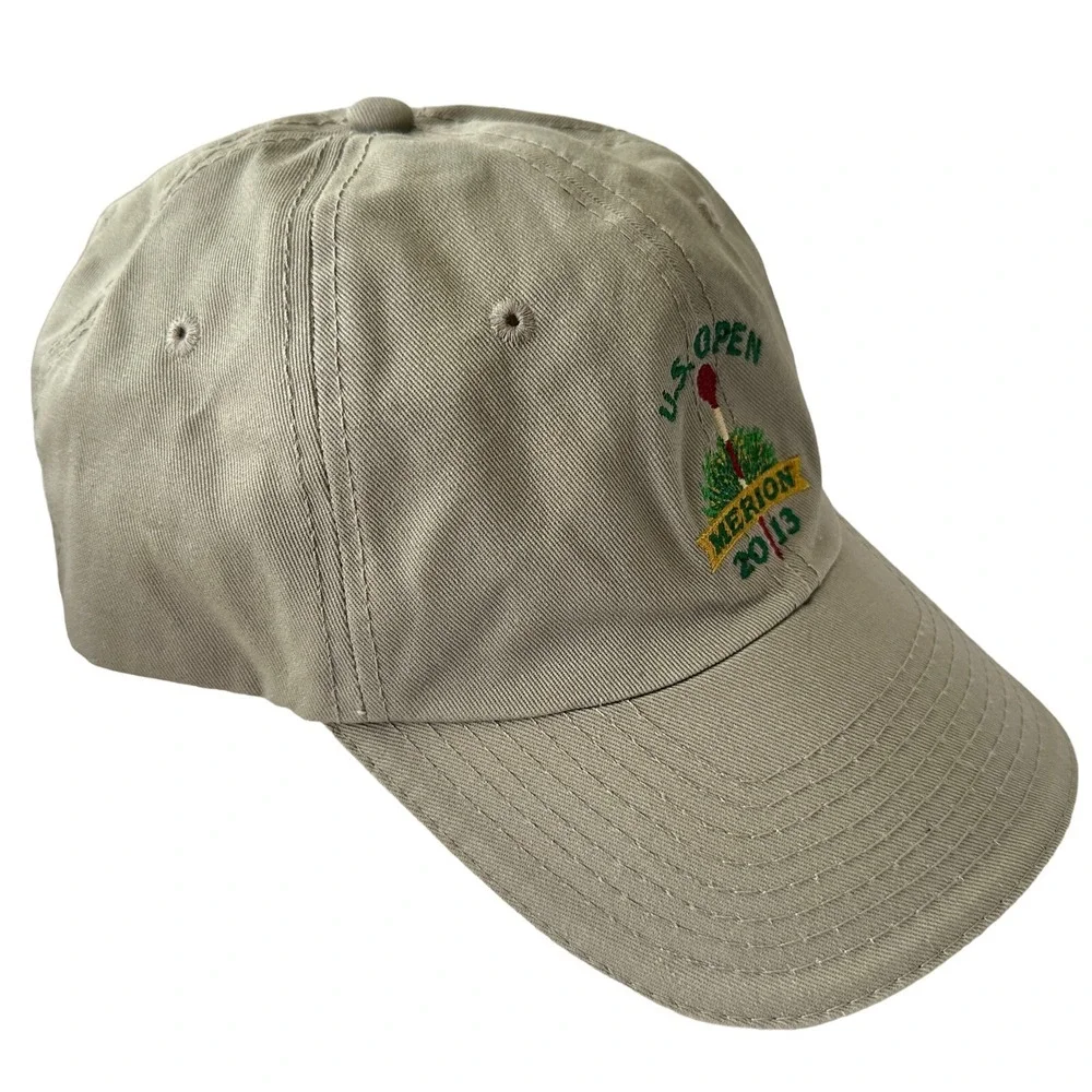 US Open Merion Golf Club 2013 Adult Hat Beige Adjustable USGA Member‎ Cotton Cap